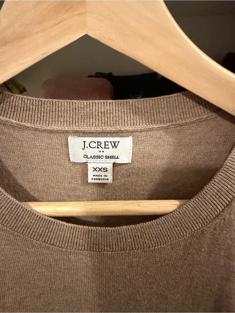 J. Crew Women's Camel Beige Sleeveless Knit Tank - Picture 2 of 3